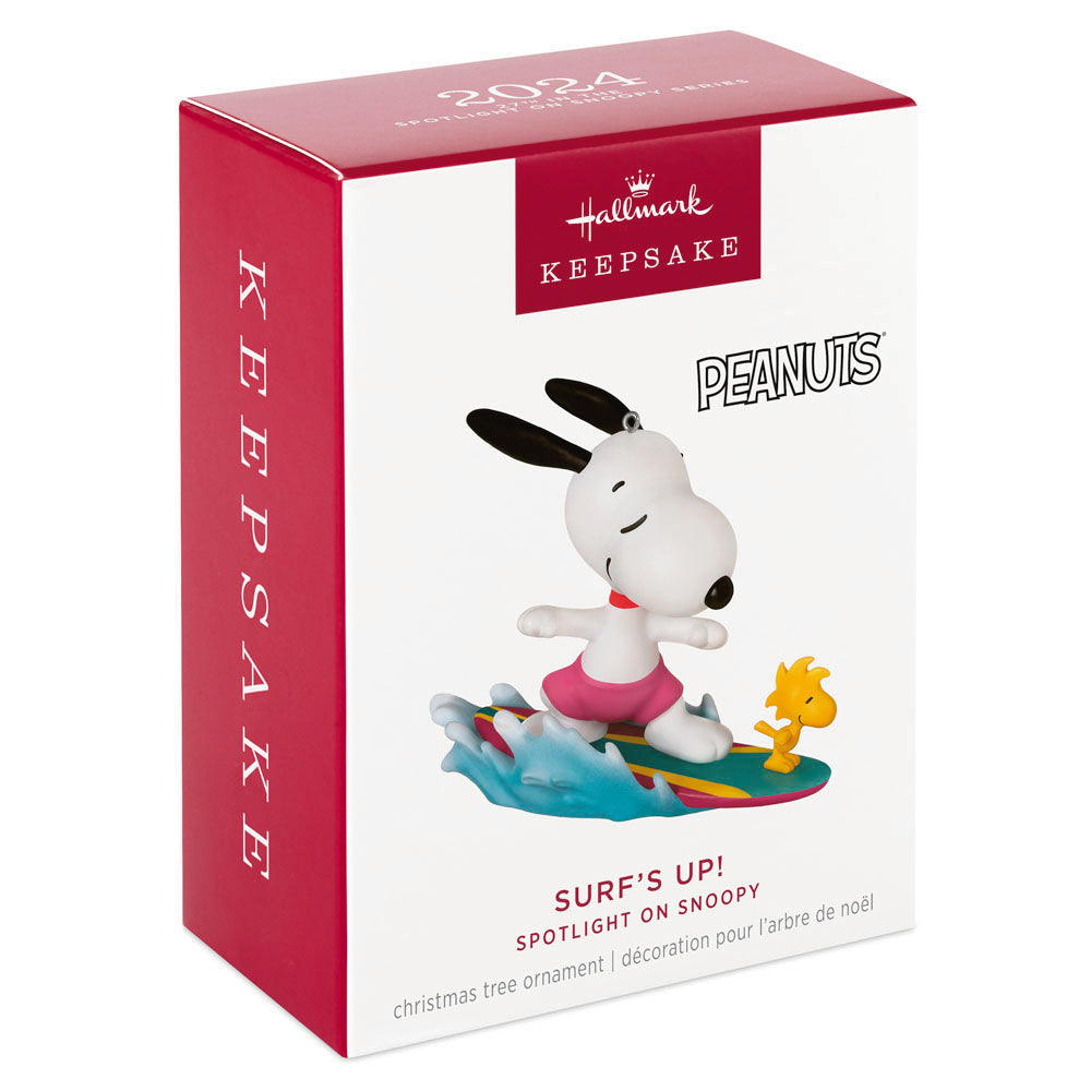 Peanuts Spotlight On Snoopy Surf s Up Keepsake Ornament Peanuts spotlight on snoopy surf s up keepsake ornament