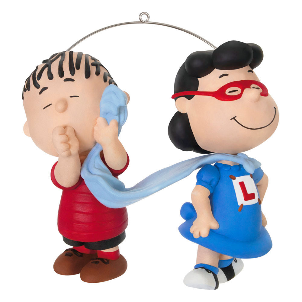 Peanuts Gang Super Lucy and Her Pal Linus Keepsake Ornament