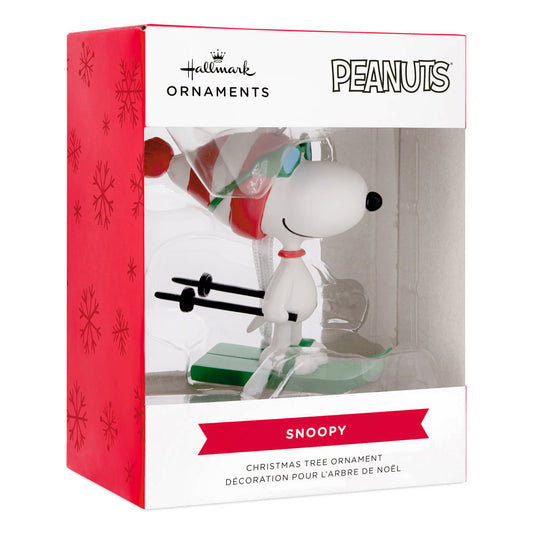 Peanuts Snoopy Skiing Ornament-0