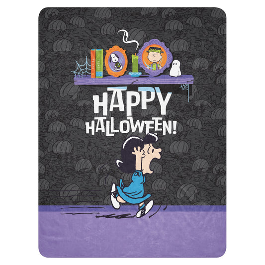 Peanuts Happy Halloween Sherpa Blanket-0