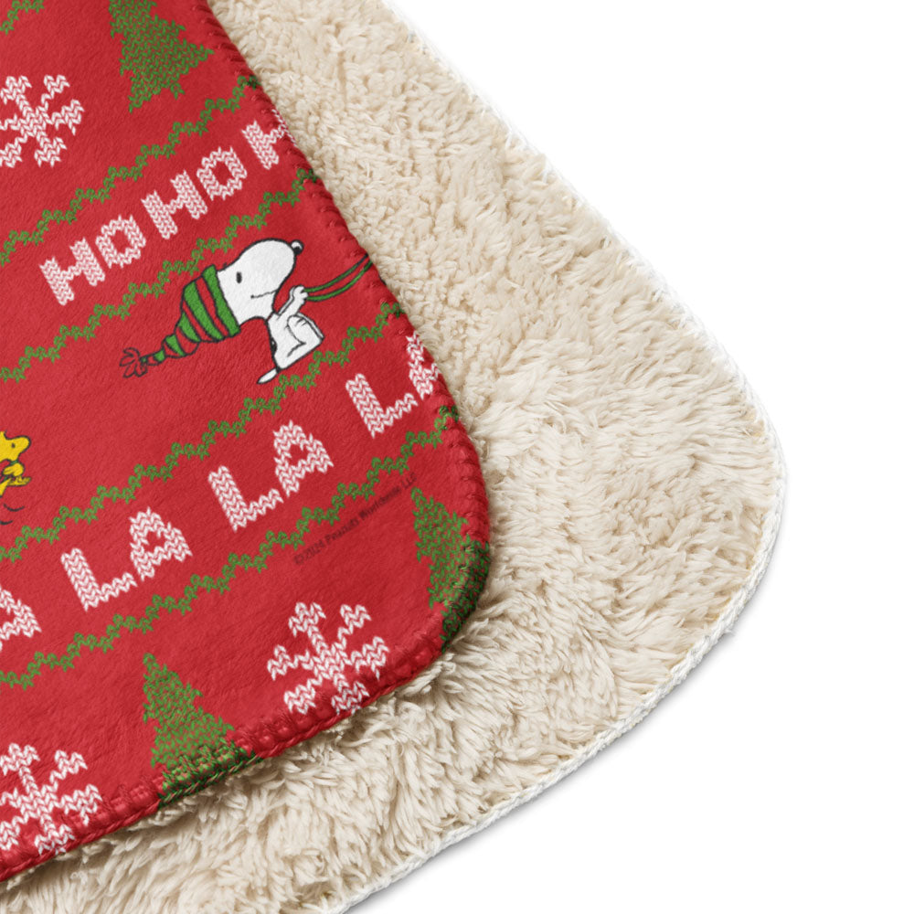 Peanuts HoHoHo Sherpa Blanket