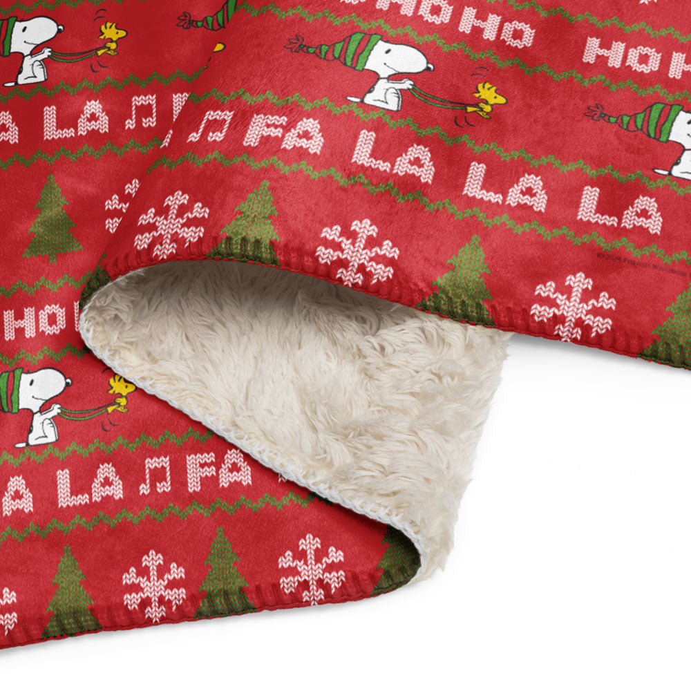 Peanuts HoHoHo Sherpa Blanket