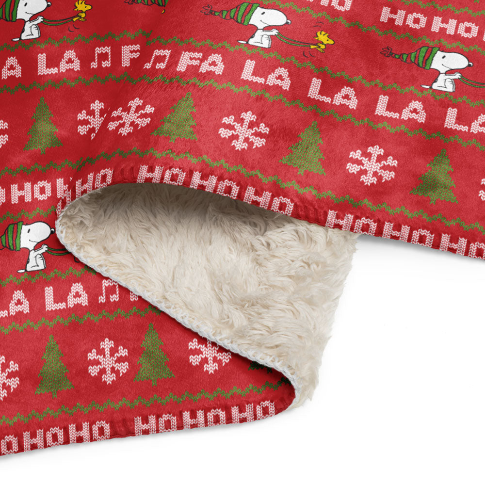 Peanuts HoHoHo Sherpa Blanket