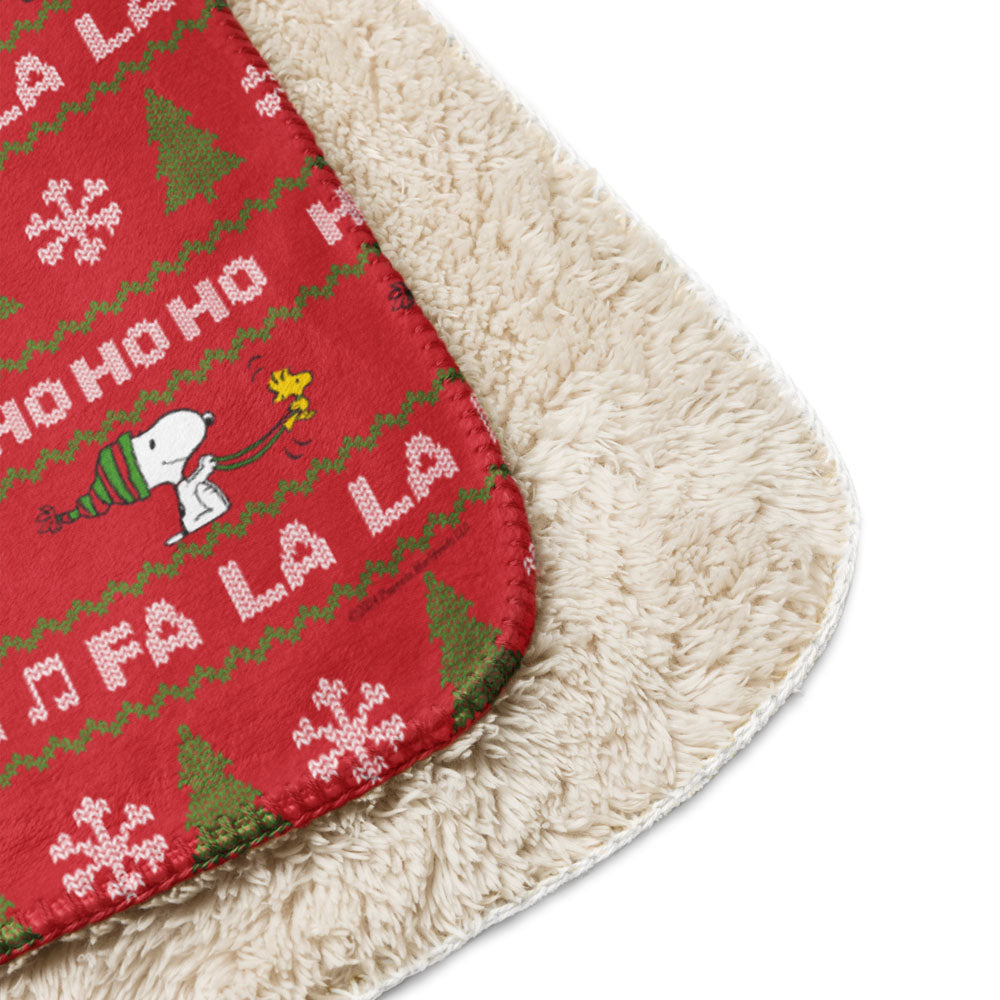 Peanuts HoHoHo Sherpa Blanket