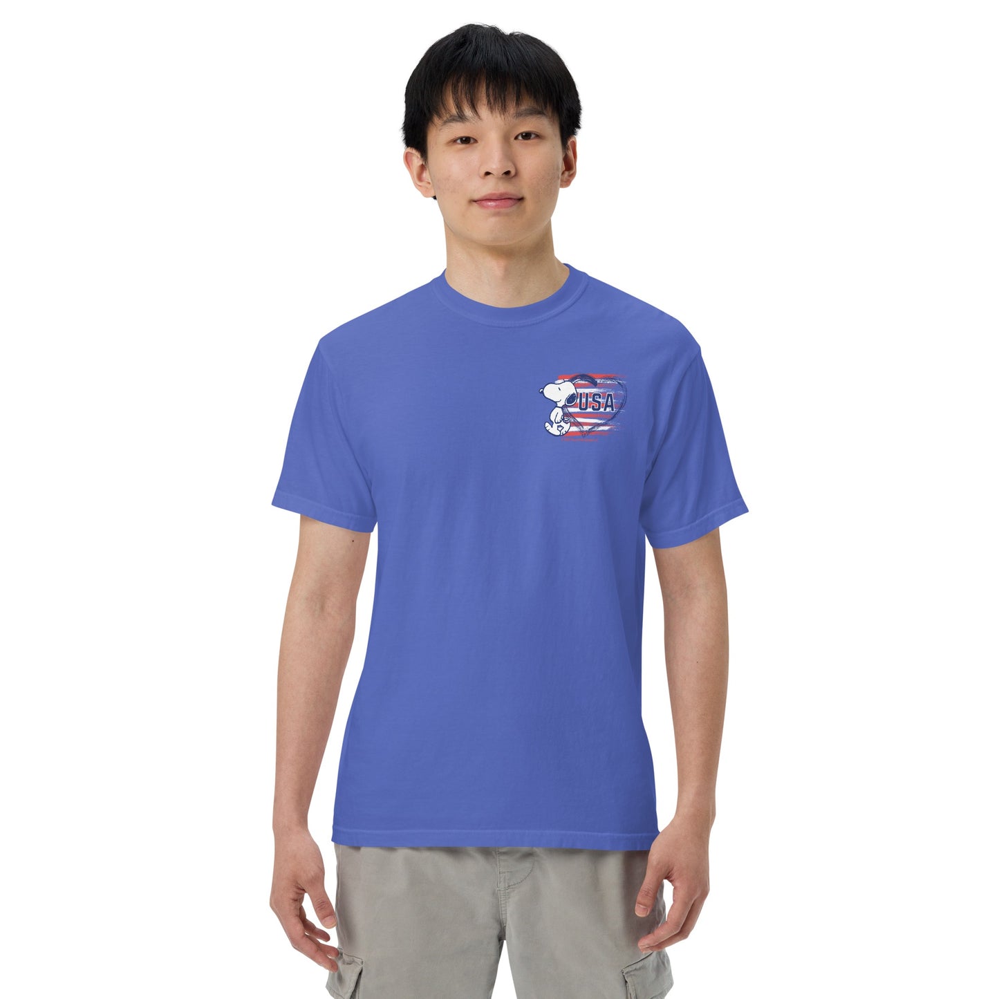 Snoopy Heart USA Comfort Colors T-Shirt