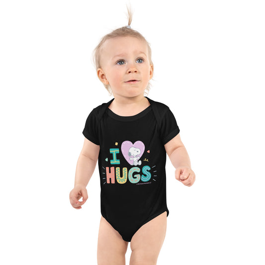 Snoopy I Love Hugs Baby Bodysuit-1