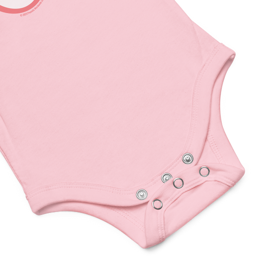 Peanuts Snoopy Personalized Initials Girl's Baby Bodysuit Pink-2
