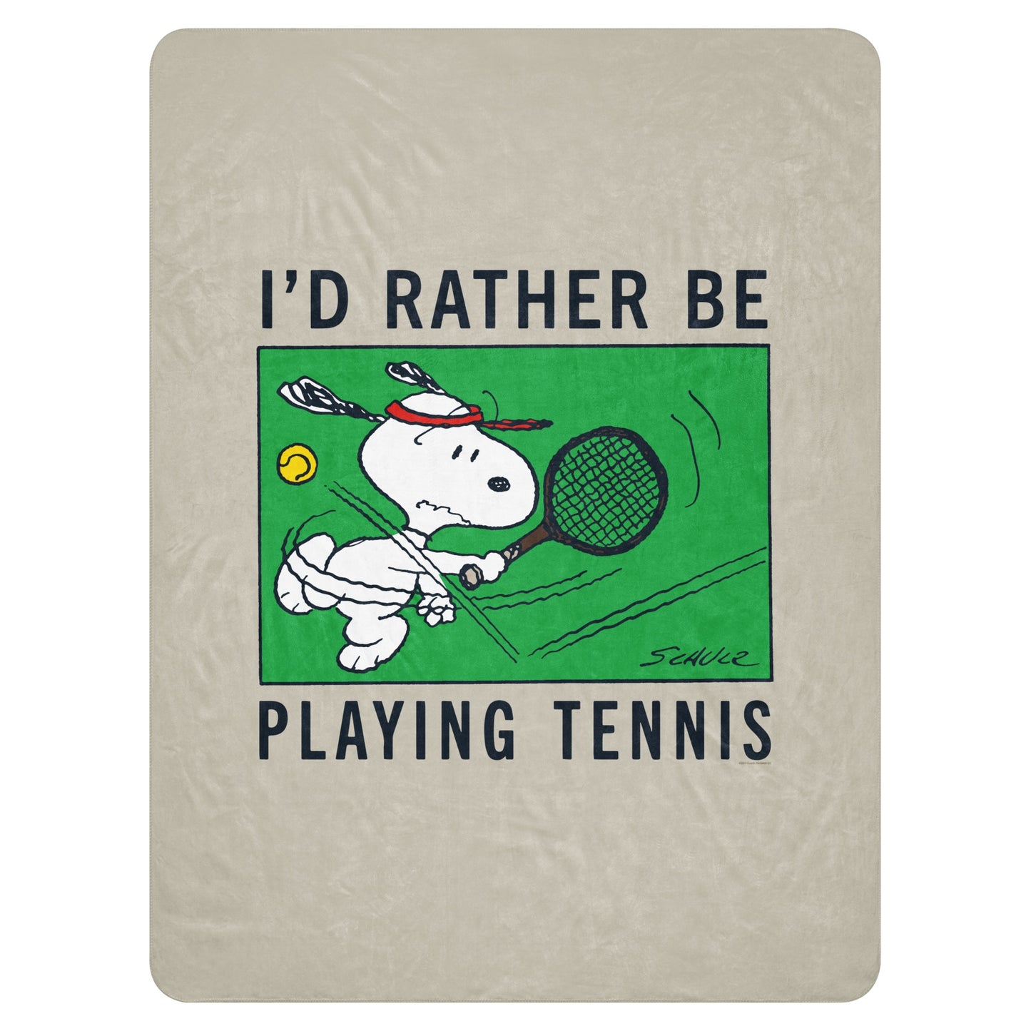 Peanuts I'd Rather Be Playing Tennis Premium Sherpa Blanket