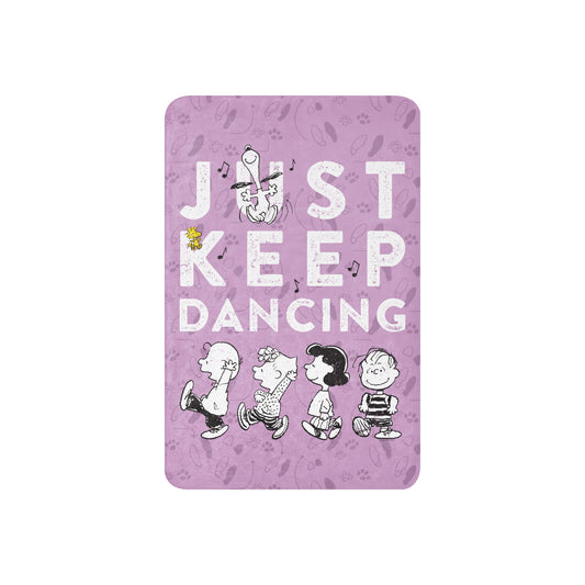 Peanuts Just Keep Dancing Sherpa Blanket-0