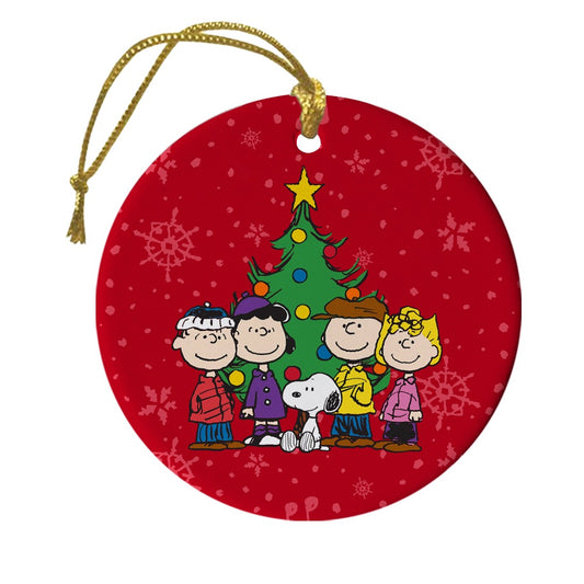 Peanuts Gang Personalized Photo Upload Ornament-0