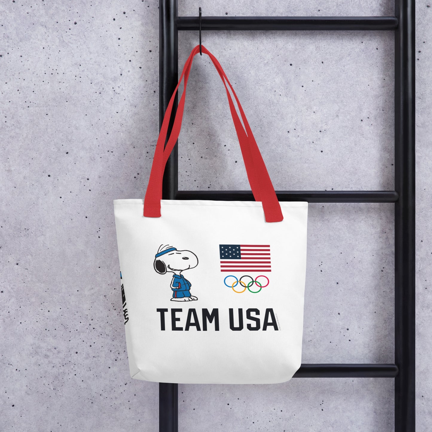 Peanuts Snoopy Team USA 5-Rings Tote Bag