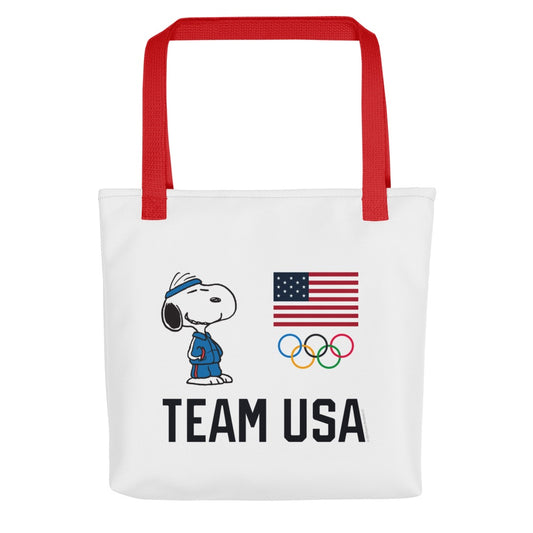 Peanuts Snoopy Team USA 5-Rings Tote Bag-0