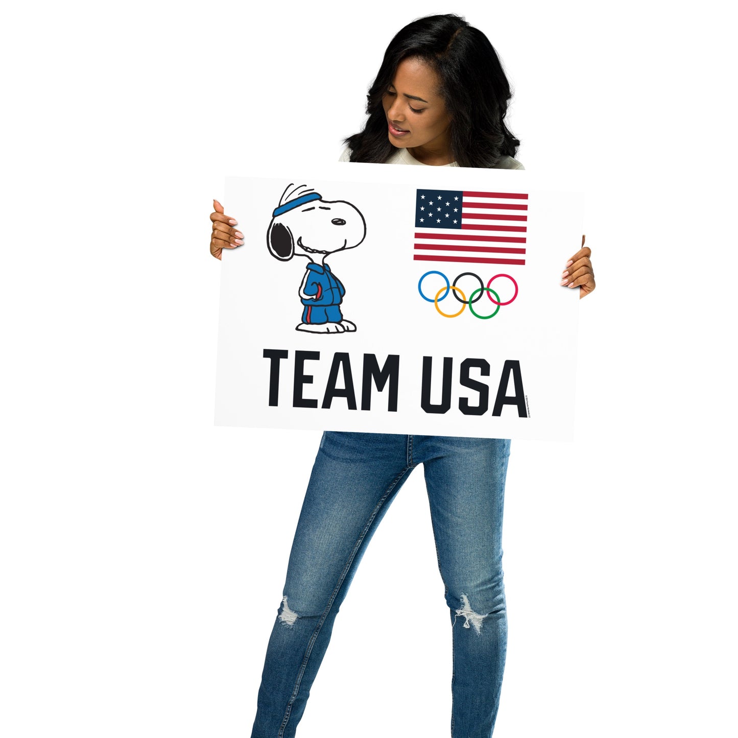 Peanuts Snoopy Team USA 5-Rings Premium Poster