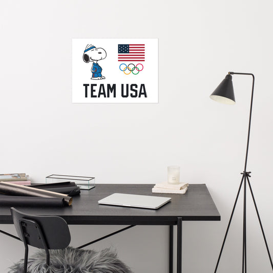 Peanuts Snoopy Team USA 5-Rings Premium Poster-1