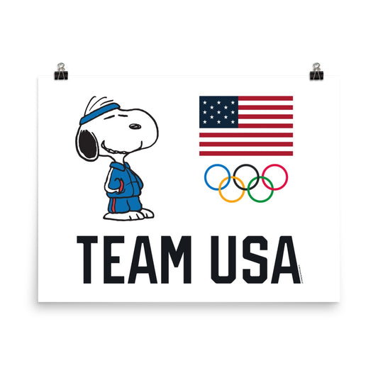 Peanuts Snoopy Team USA 5-Rings Premium Poster-0