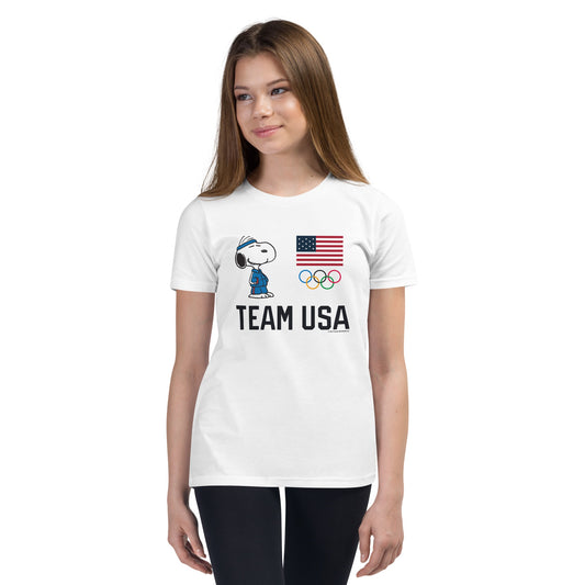Peanuts Snoopy Team USA 5-Rings Kids T-Shirt-3