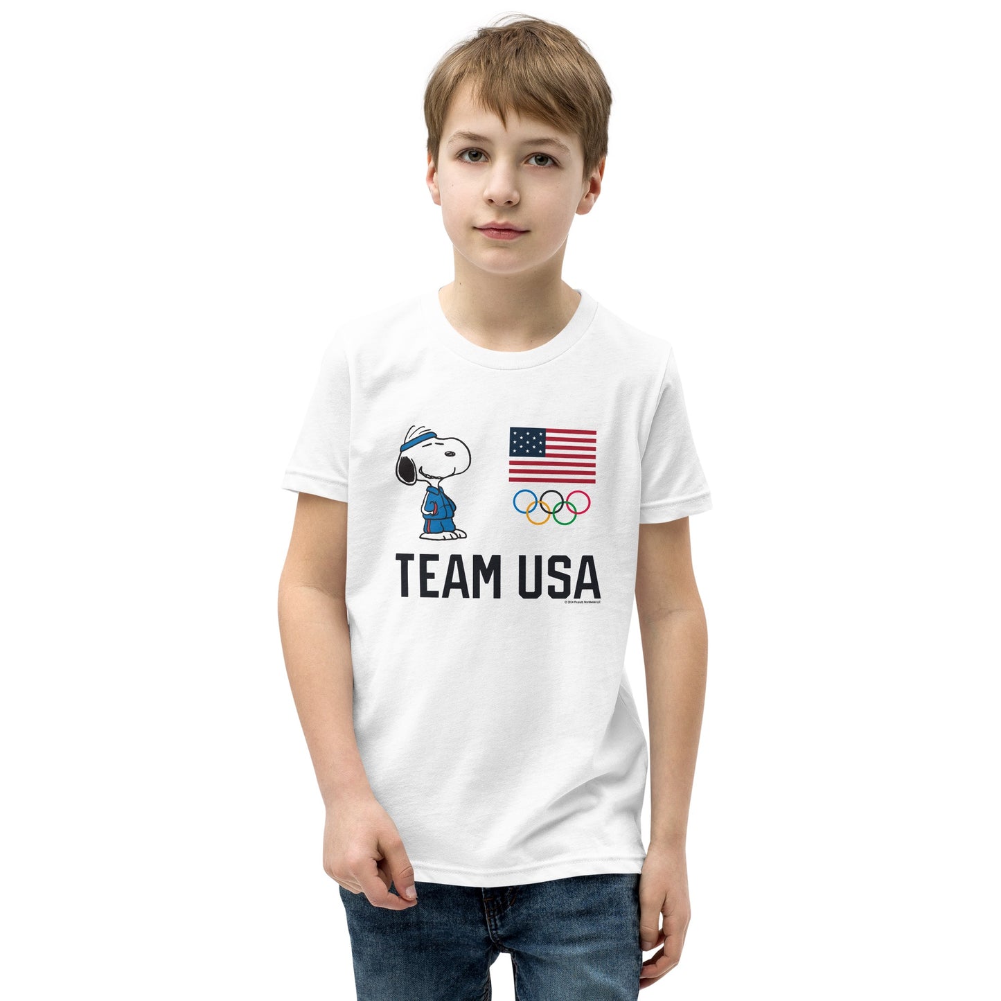 Peanuts Snoopy Team USA 5-Rings Kids T-Shirt