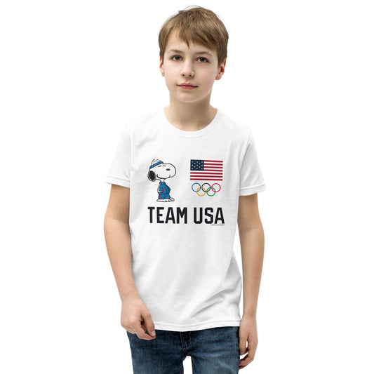 Peanuts Snoopy Team USA 5-Rings Kids T-Shirt-2