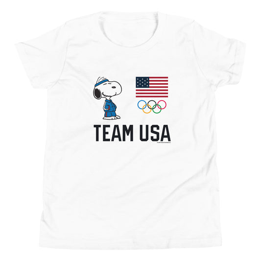 Peanuts Snoopy Team USA 5-Rings Kids T-Shirt-0