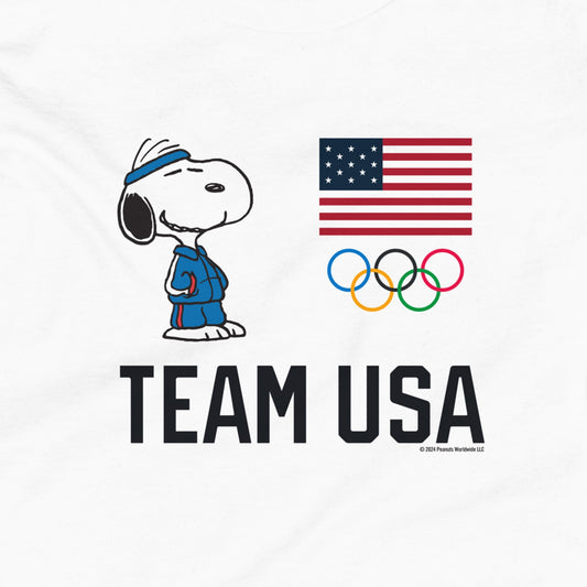 Peanuts Snoopy Team USA 5-Rings Kids T-Shirt-1