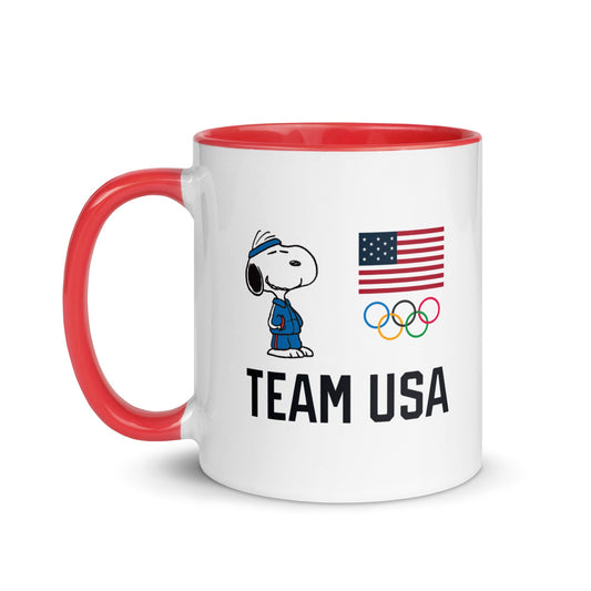 Peanuts Snoopy Team USA 5-Rings Two Tone Mug-0