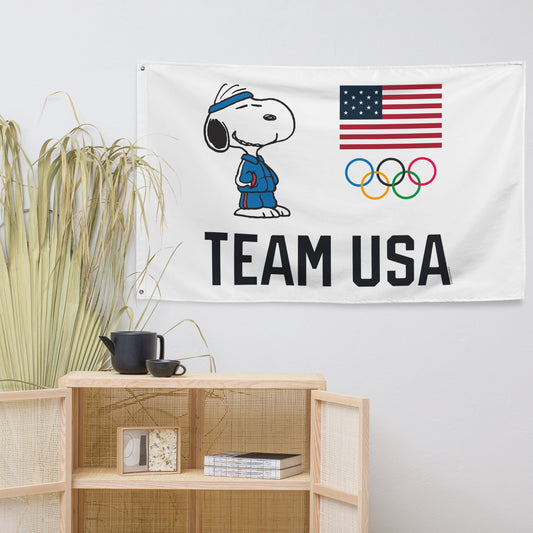 Peanuts Team USA 5-Rings Flag-4