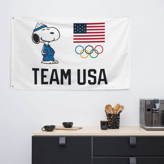 Peanuts Team USA 5-Rings Flag-5