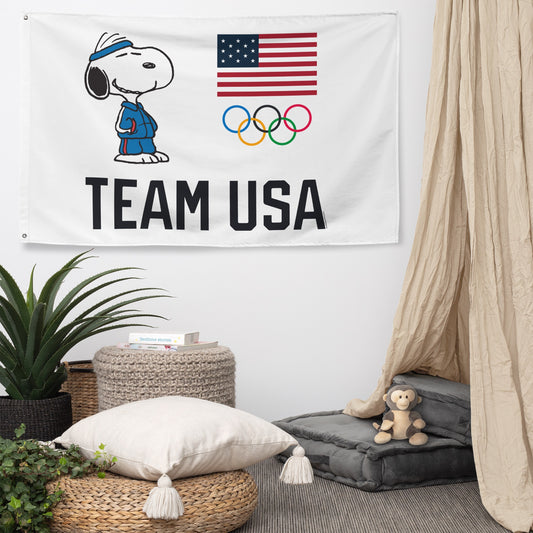 Peanuts Team USA 5-Rings Flag-6