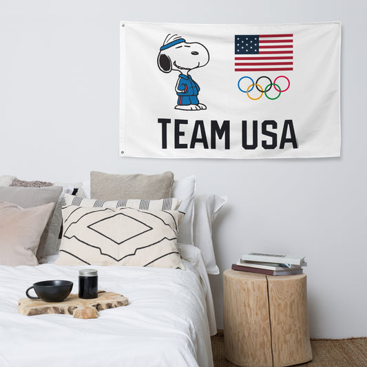 Peanuts Team USA 5-Rings Flag-7