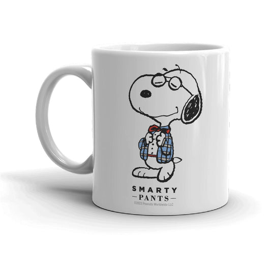 Snoopy Smarty Pants Personalized White Mug-0