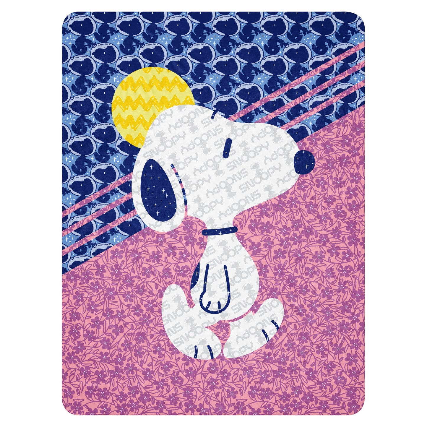 Peanuts Snoopy Pattern Mix Sherpa Blanket