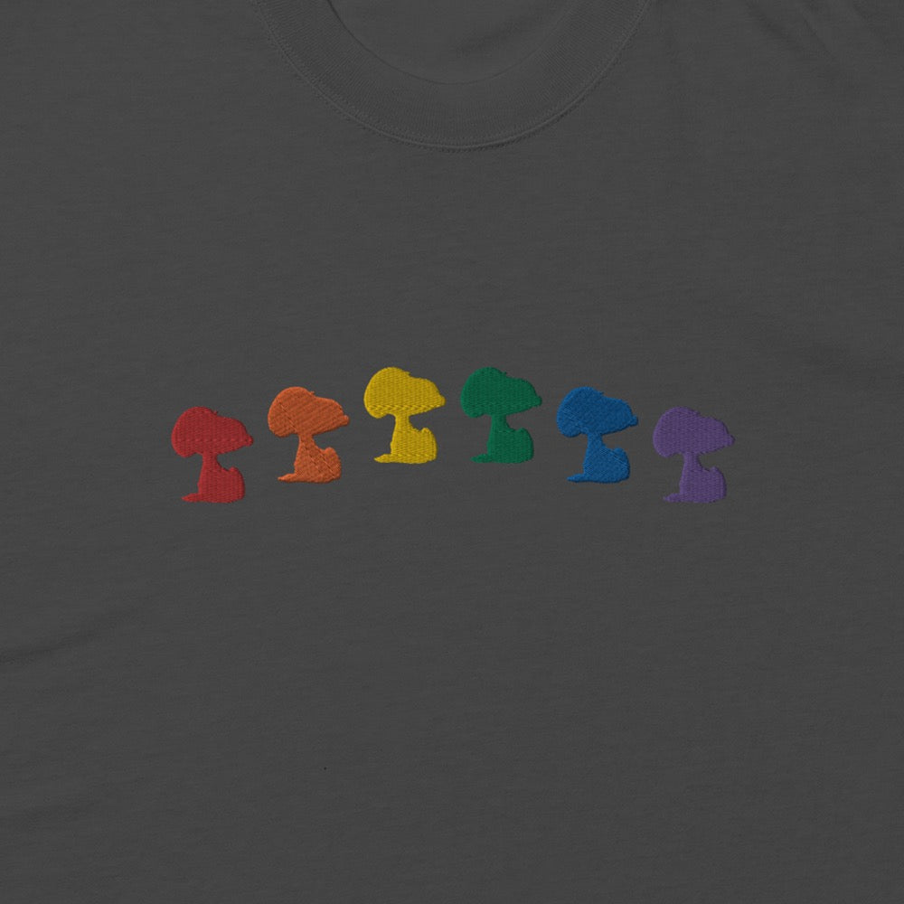 Peanuts Snoopy Rainbow Embroidered Unisex T-Shirt