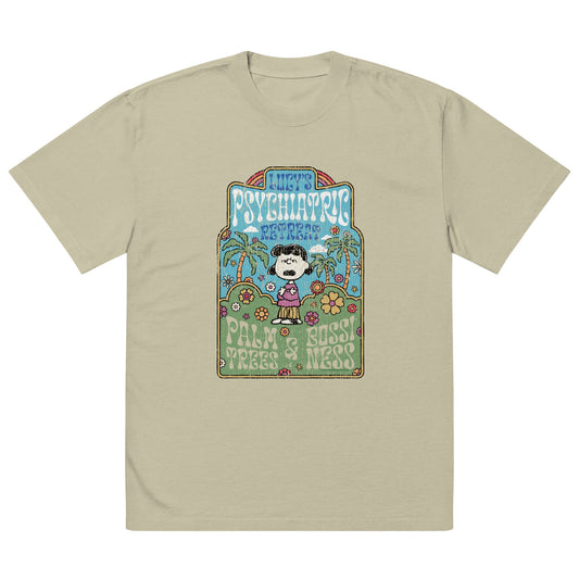 Peanuts Lucy's Psychiatric Retreat Oversized T-Shirt-0