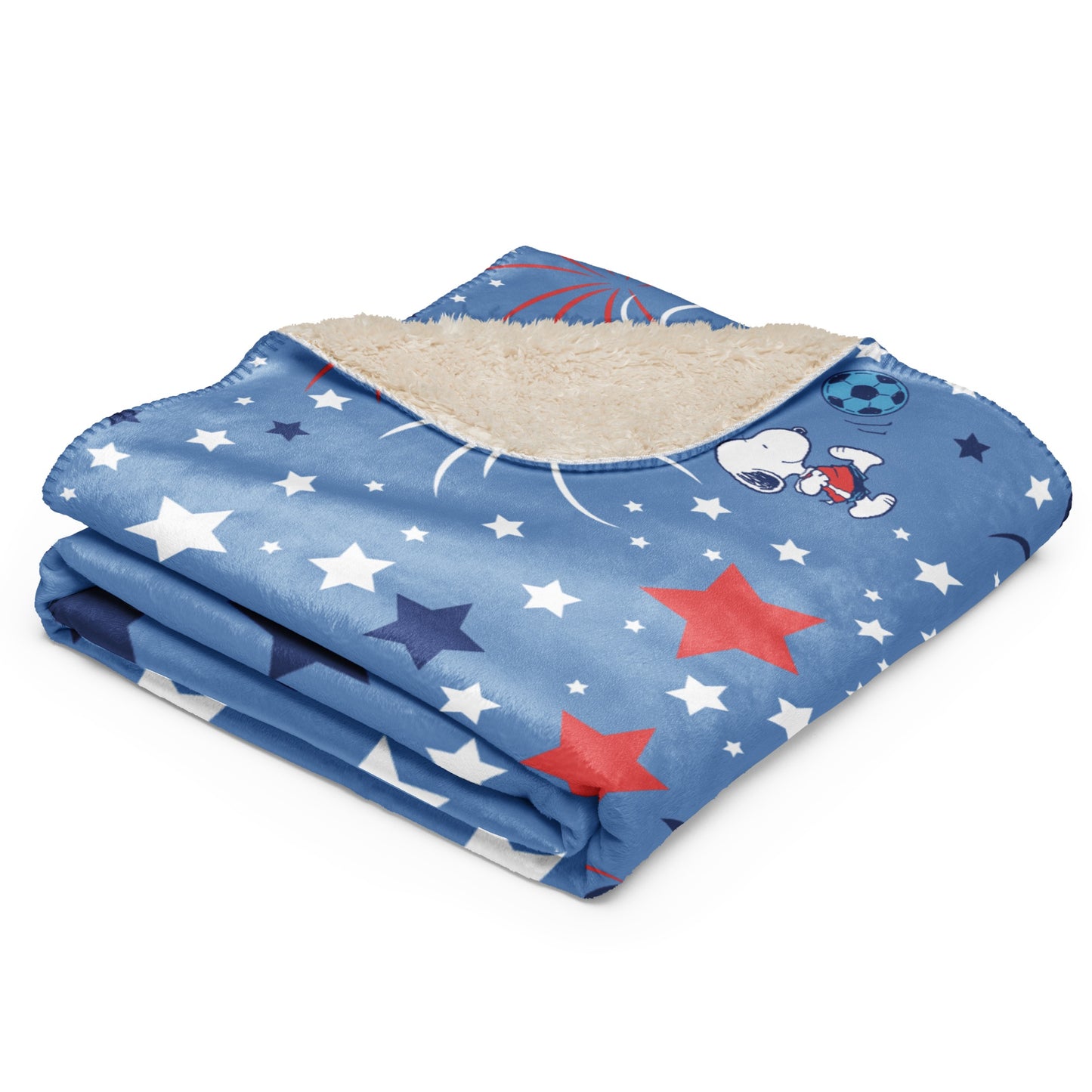 Snoopy Sports and Stars Sherpa Blanket