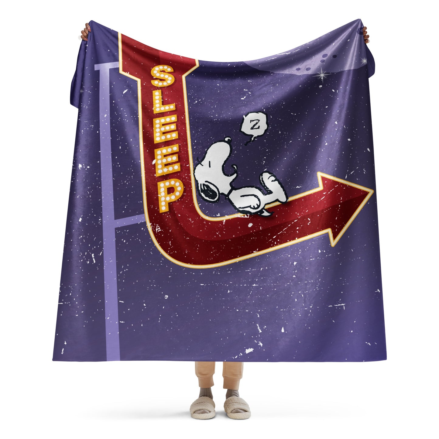 Peanuts Snoopy Sleep Sherpa Blanket