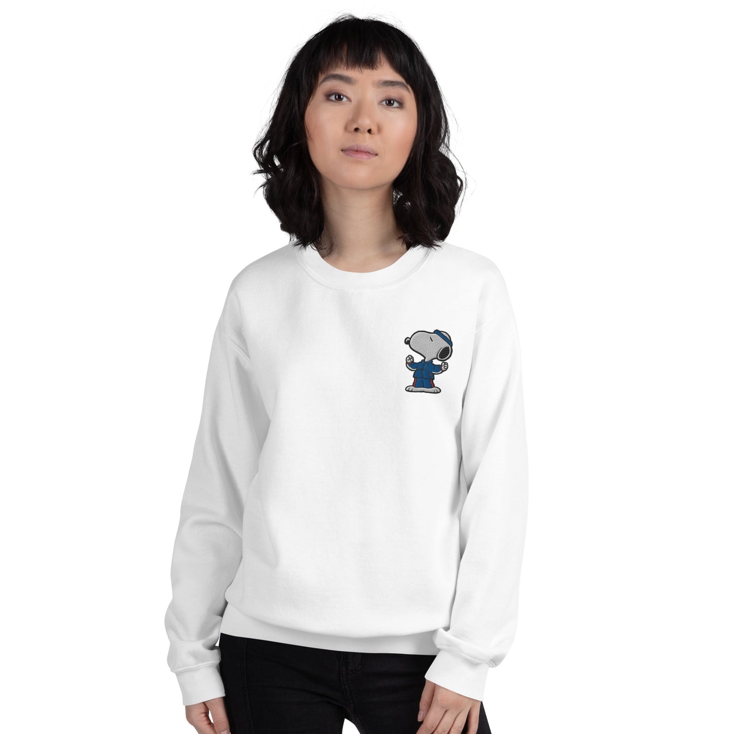 Peanuts Snoopy Sports Embroidered Crewneck