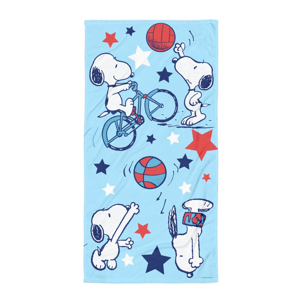 Snoopy Sports Beach Towel