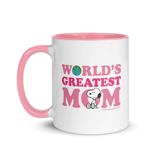 Snoopy World's Greatest Mom Personalized Two Tone Mug-0