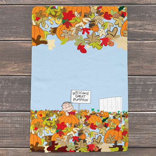 It's the Great Pumpkin, Charlie Brown Welcome Great Pumpkin! Kitchen Towel-2