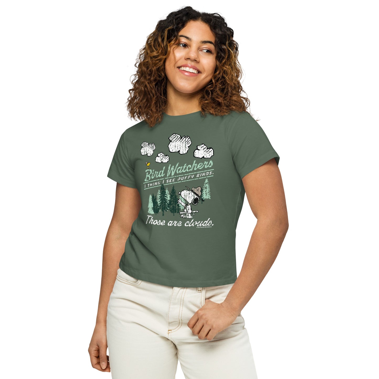 Peanuts Bird Watchers Women's High Waisted T-Shirt