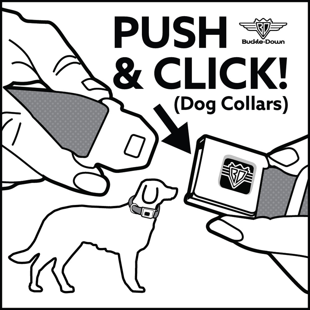Peanuts Charlie Brown Zig Zag Seatbelt Buckle Dog Collar
