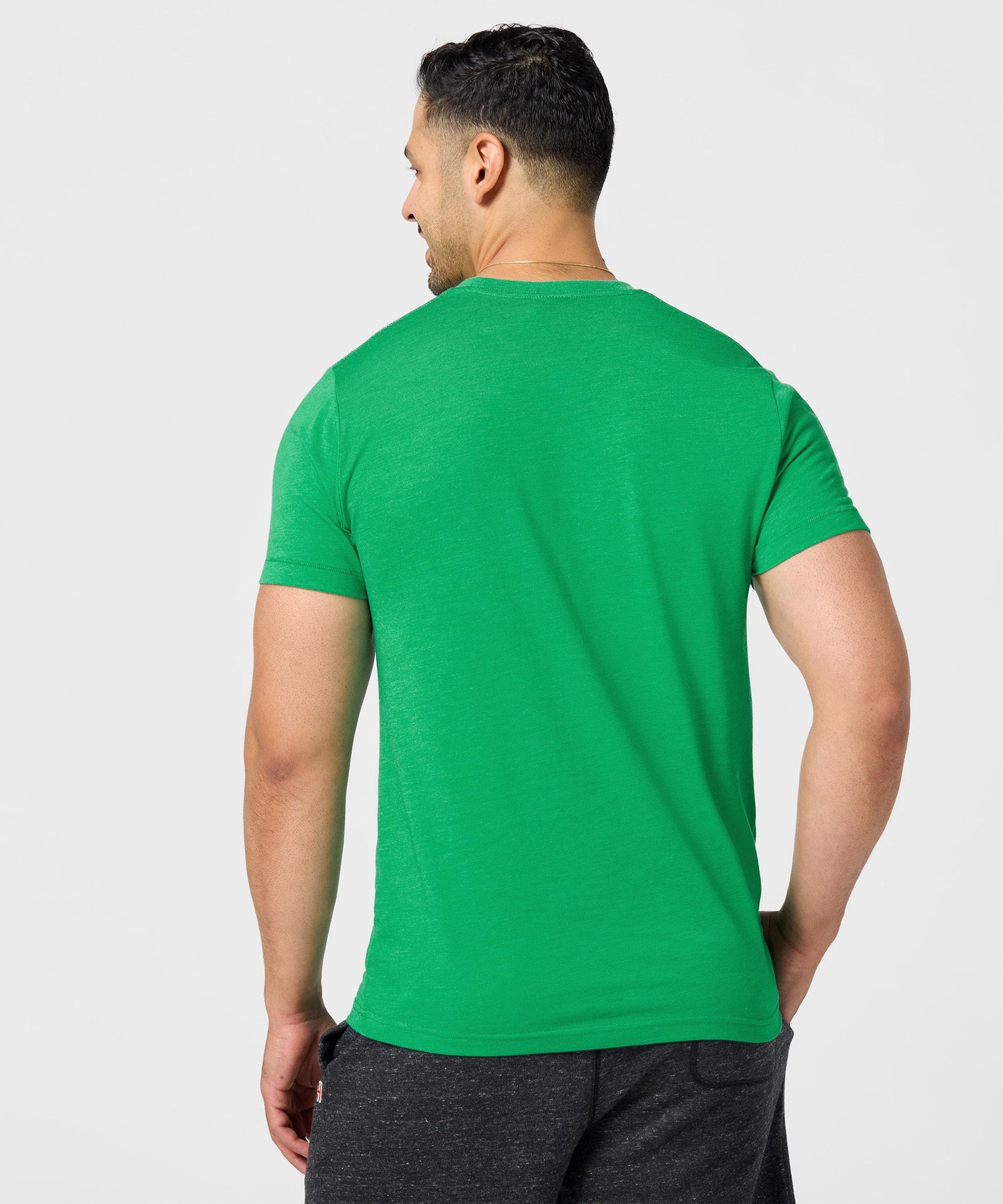 Detail shot of the ultra-soft fabric texture and collar stitching on the Peanuts t-shirt
