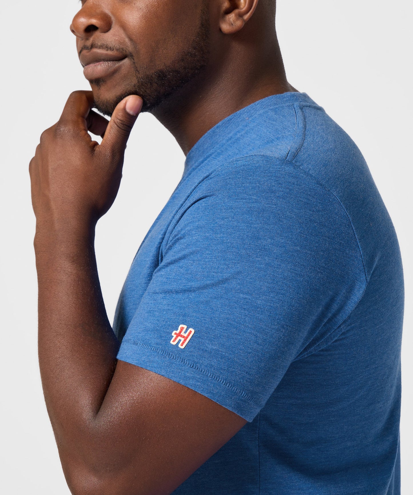 Folded view of the royal blue Peanuts Franklin t-shirt showcasing the overall design