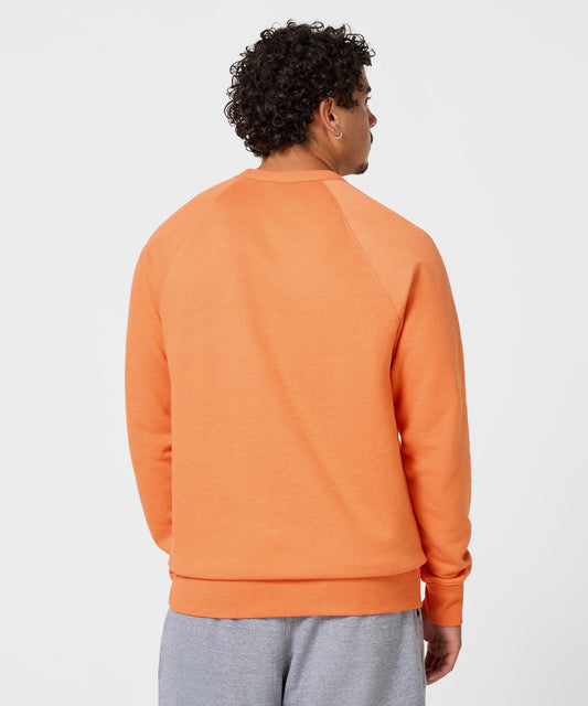 Orange crewneck sweatshirt featuring Linus van Pelt with a chef hat and apron on the front-3