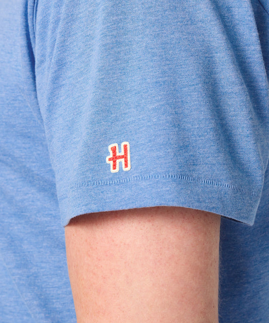 Light blue HOMAGE x Peanuts t-shirt featuring a graphic of Lucy van Pelt with the text Crabby People centered on the front-4