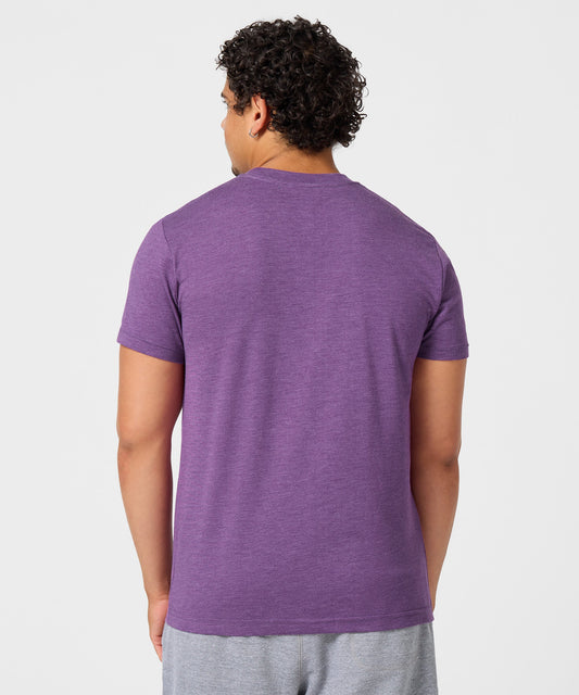 Royal purple t-shirt featuring Schroeder playing his toy piano on the front chest-3