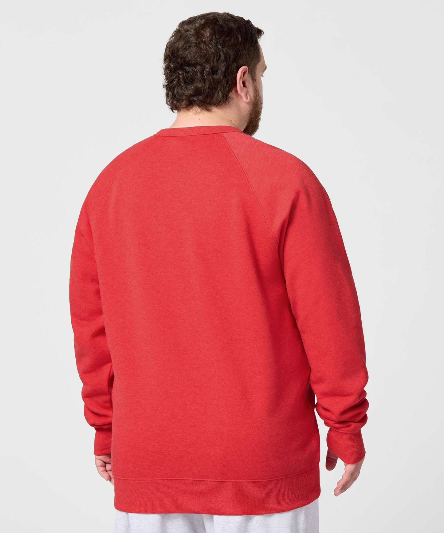 Detailed view of the ribbed collar and soft fabric texture on the Peanuts sweatshirt