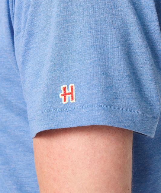 Light blue t-shirt featuring Snoopy ice skating across the front chest-4