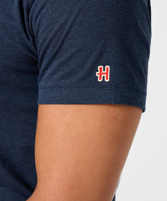 Navy crew-neck t-shirt featuring Snoopy and Acadia National Park graphic centered on the front chest-4