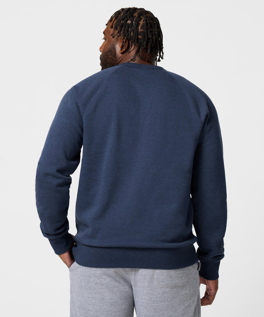 Navy crewneck sweatshirt featuring Snoopy resting against an Acadia National Park design on the front-3